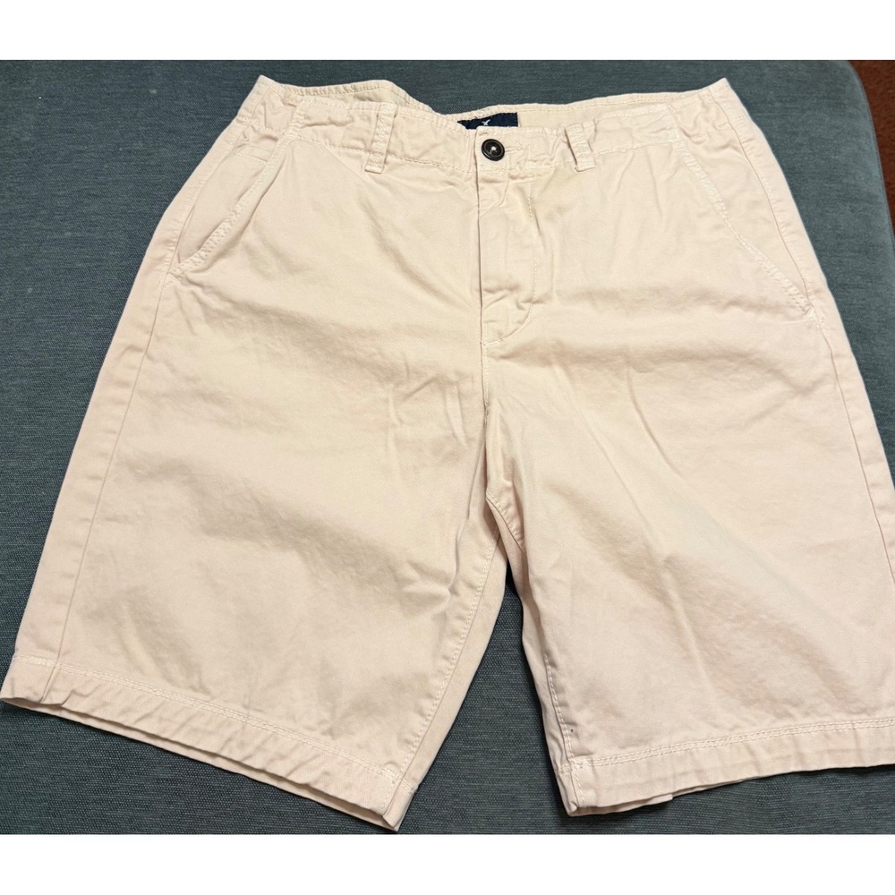 American Eagle Outfitters Men Classic Fit Chino Shorts Peach Pink Size 33 Cotton